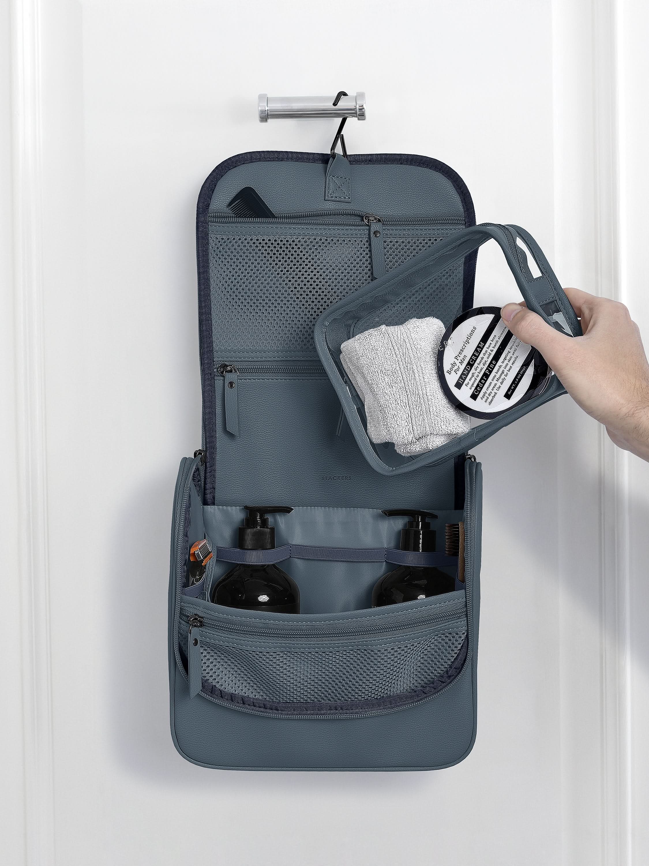Stackers Hanging Toiletry Bag Blue