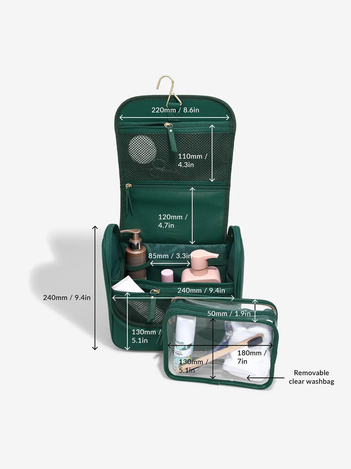 Stackers hangende Toilettas Bosgroen