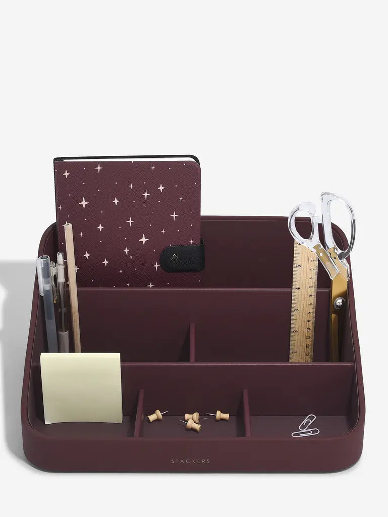 Stackers Desk Organizer Set Garnet Red