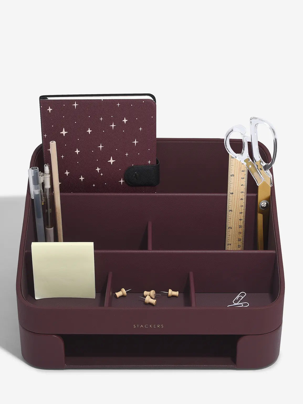 Stackers Desk Organizer Set Garnet Red