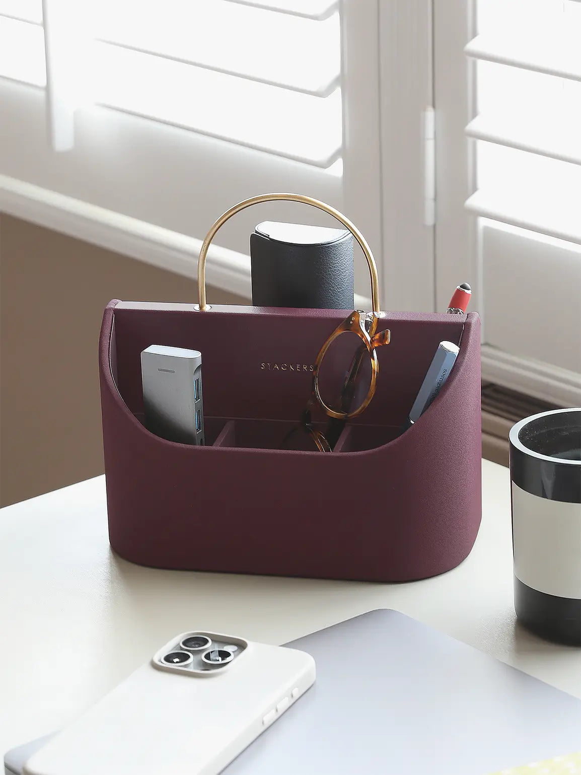 Stackers Organiseur de bureau Rouge Grenat