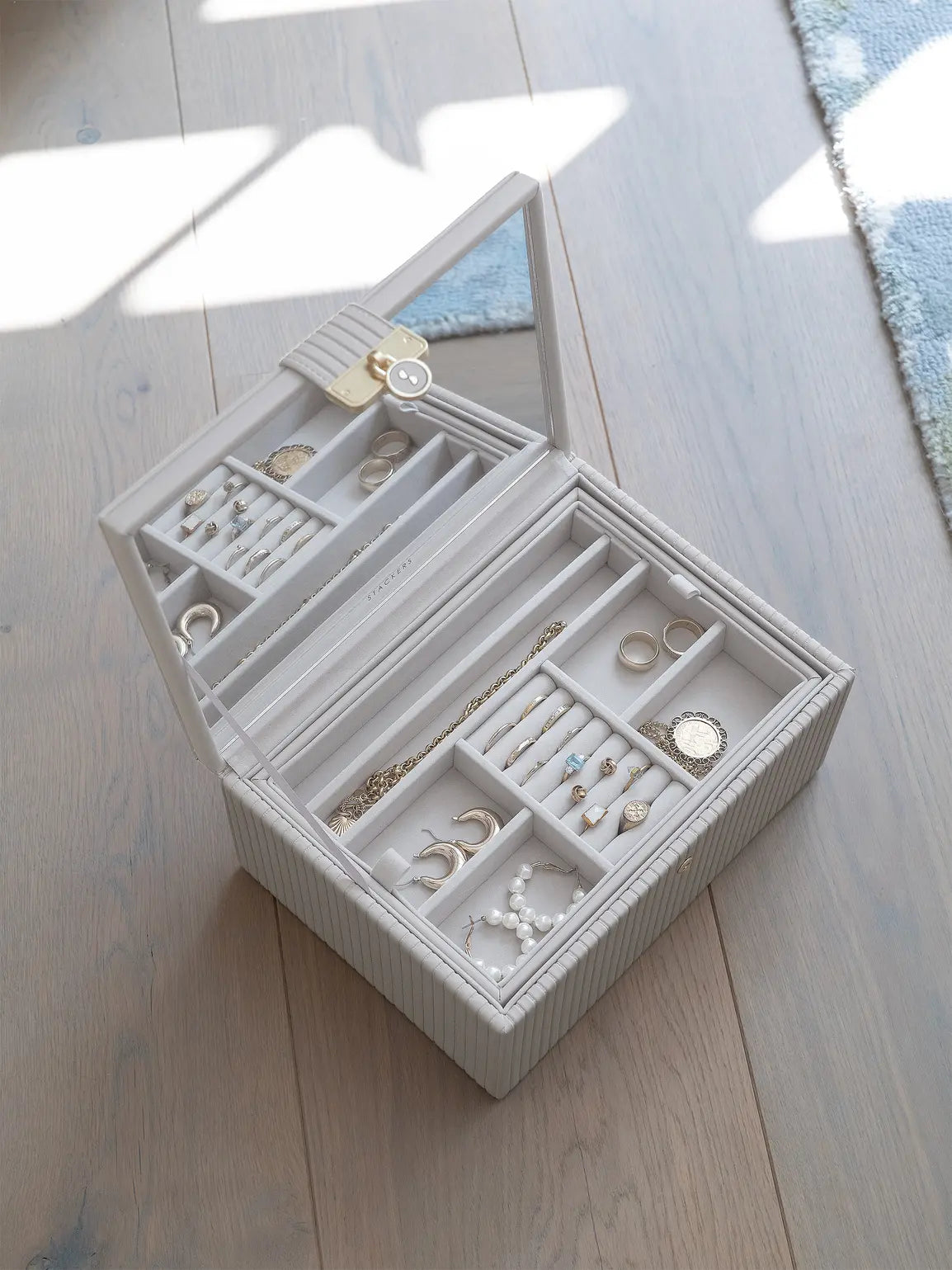 Stackers Luxury Classic Jewellery Box Limestone