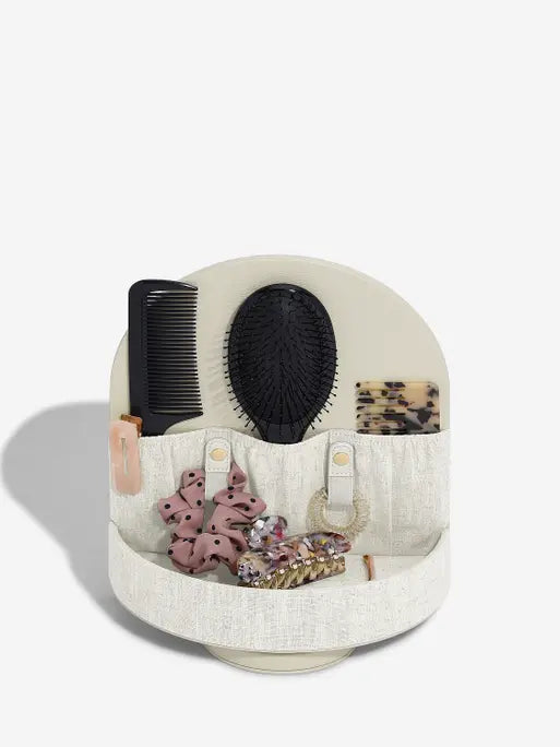 Stackers Roterende Haaraccessoire-organiser met Spiegel Havermout & Linnen