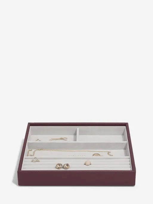Stackers Classic Jewellery Box Set of 4 Burgundy