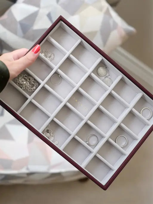 Stackers Small Jewellery Layer for Classic Jewellery Box Burgundy