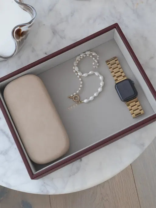 Stackers Deep Jewellery Layer for Classic Jewellery Box Burgundy