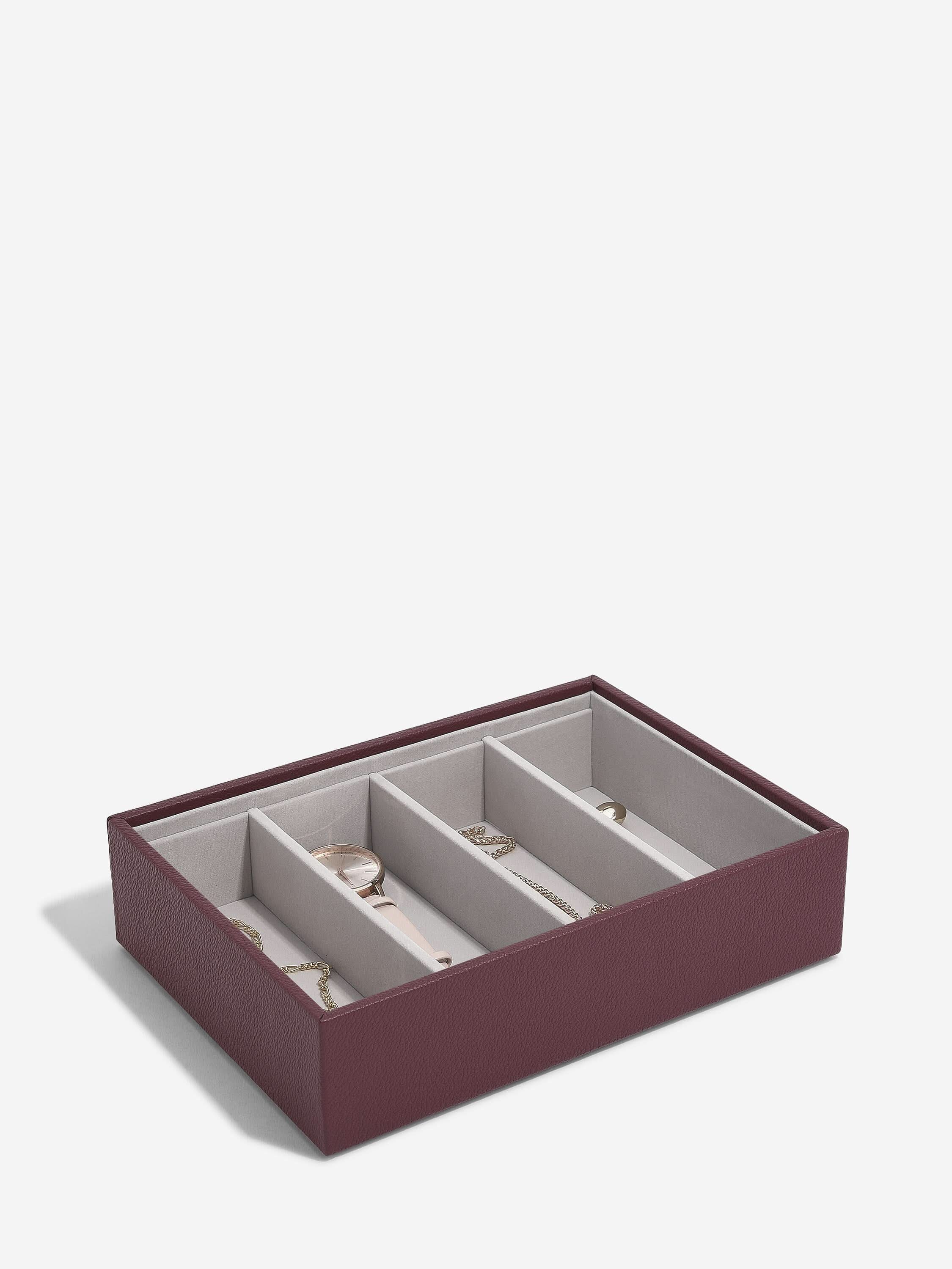 Stackers Bril & Accessoires-laag voor Klassieke Juwelendoos Bordeaux - Mystackers