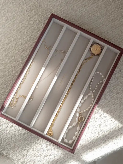 Stackers Necklace Layer for Classic Jewellery Box Burgundy
