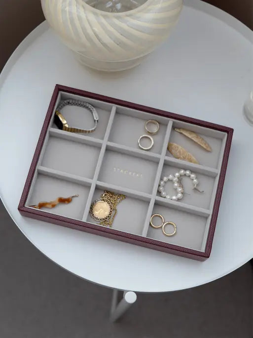 Stackers Standard Jewellery Layer for Classic Jewellery Box Burgundy