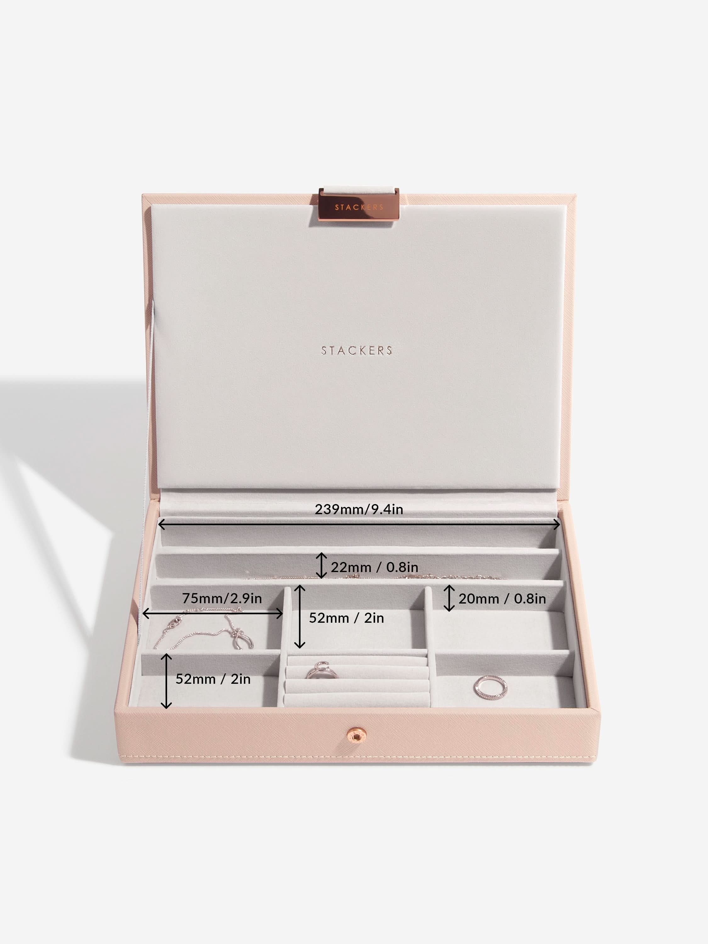 Stackers Klassieke Juwelendoos Set van 2 Roze - Mystackers