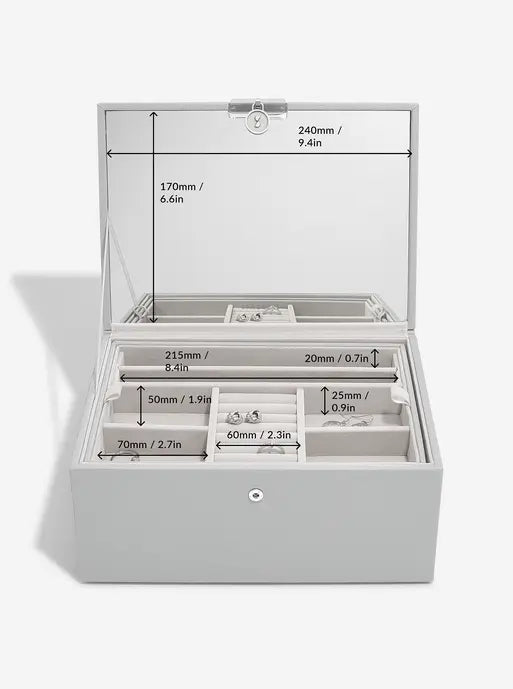 Stackers Luxury Classic Jewellery Box Grey