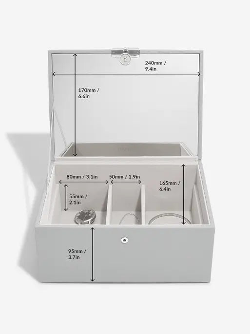 Stackers Luxury Classic Jewellery Box Grey