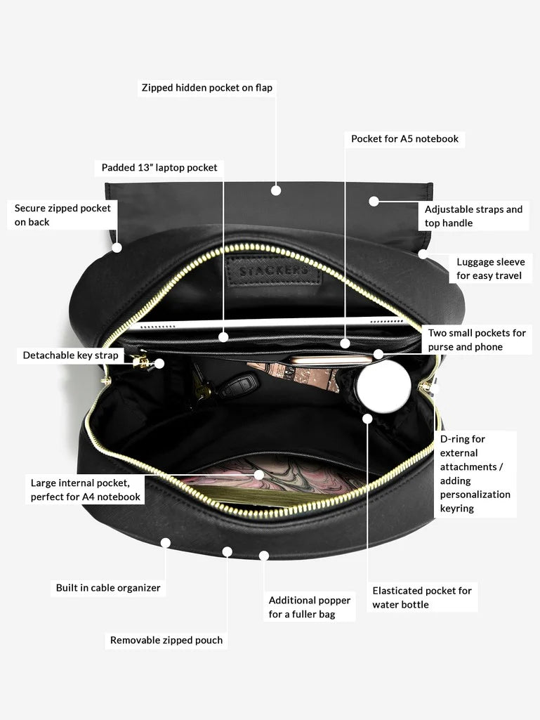 Stackers Backpack Black