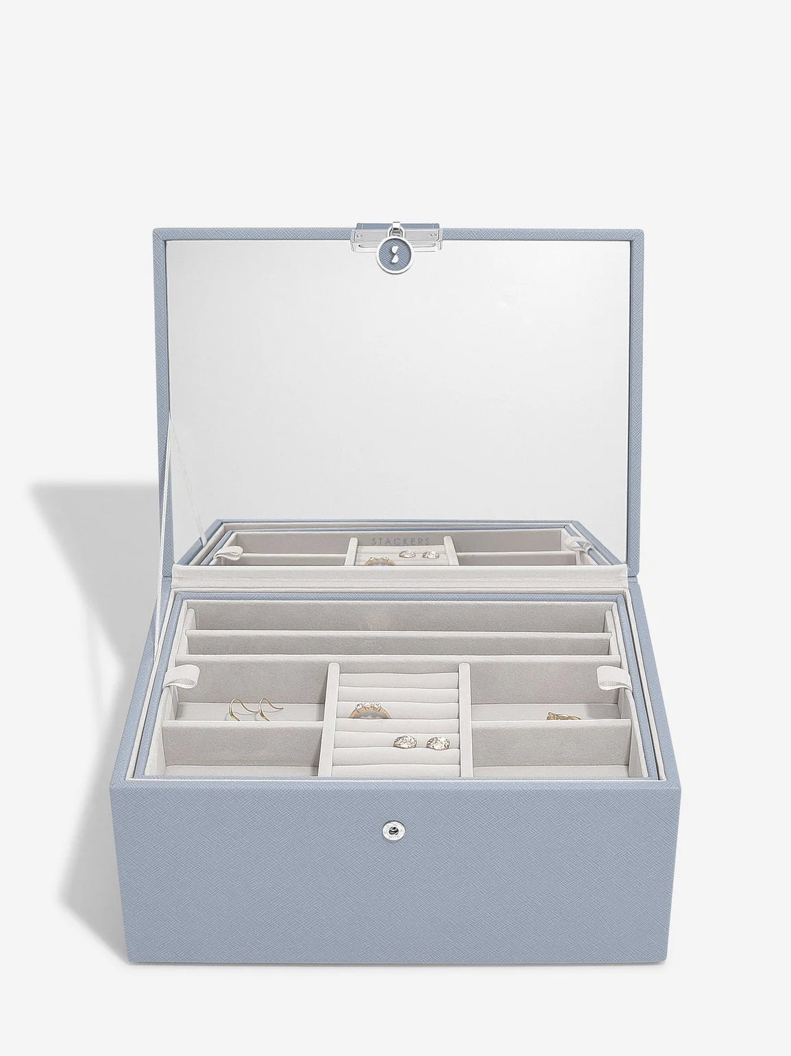 Stackers Boîte à bijoux classique de luxe Bleu