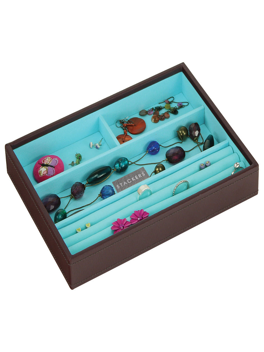 Stackers Ring & Bracelet Layer for Classic Jewellery Box Chocolate Brown