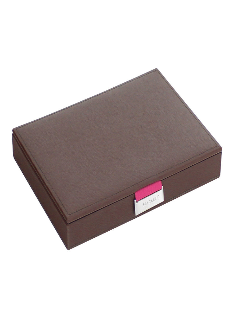 Stackers Lid for Classic Jewellery Box Chocolate Brown