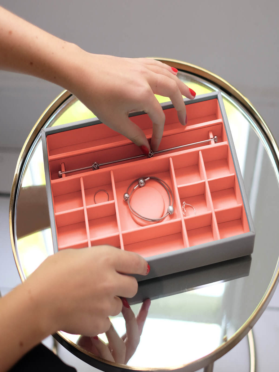 Stackers Charm Jewellery Layer for Classic Jewellery Box Grey Coral