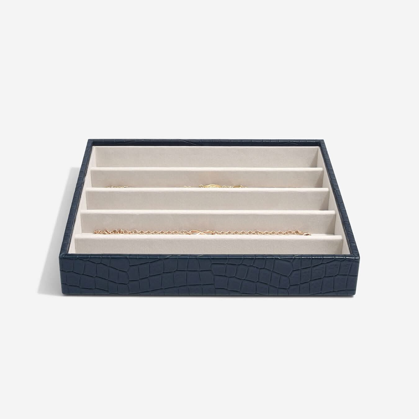 Stackers Necklace Layer for Classic Jewellery Box Navy Blue Croco