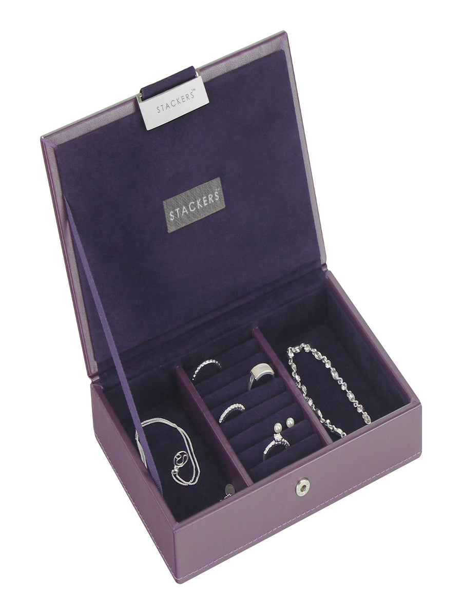 Stackers Lid for Mini Jewellery Box Purple