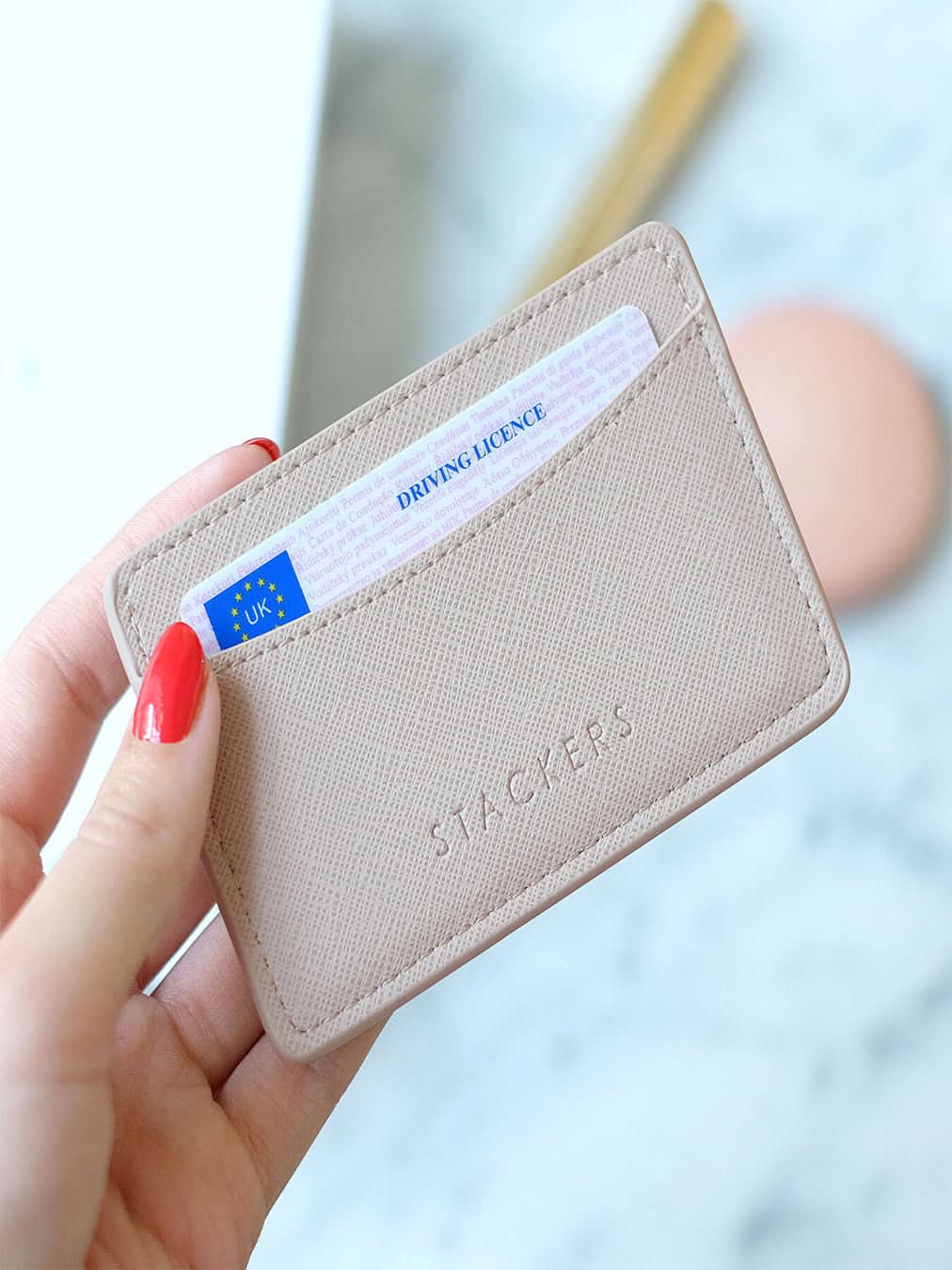 Stackers ID Card Case Taupe